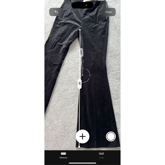 NWOT Anthropologie Velvet Flare Pants, black $150 Sz2, G12 - Picture 5 of 11